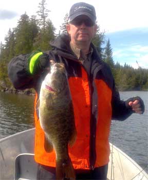 HUGE Trophy Smallmouth Bass Fishing at Fireside Lodge Canada